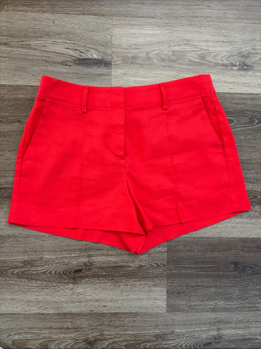 J. Crew Red High-Waist Tailored Shorts